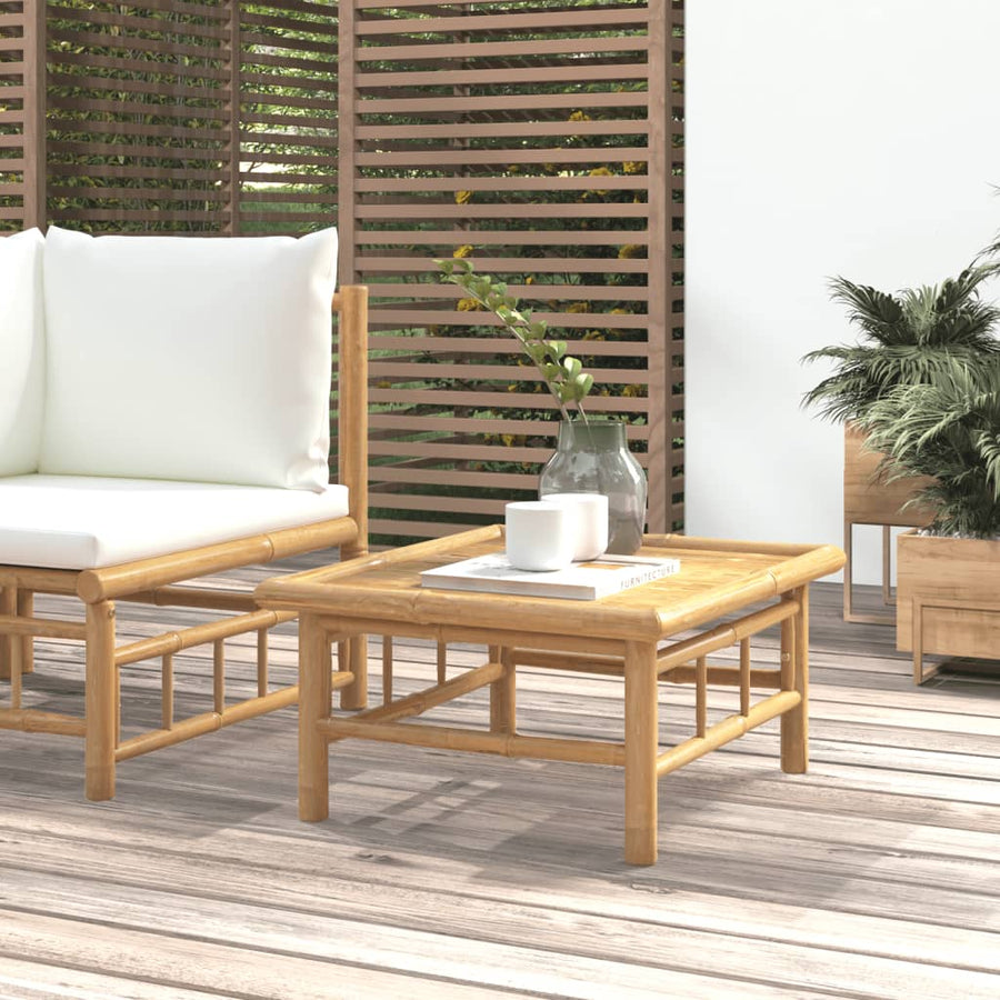 vidaXL Patio Table 25.6"x21.7"x11.8" Bamboo-0