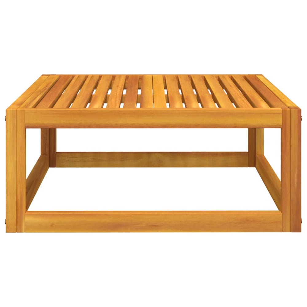 vidaXL Coffee Table 26.8"x26.8"x11.4" Solid Acacia Wood-1