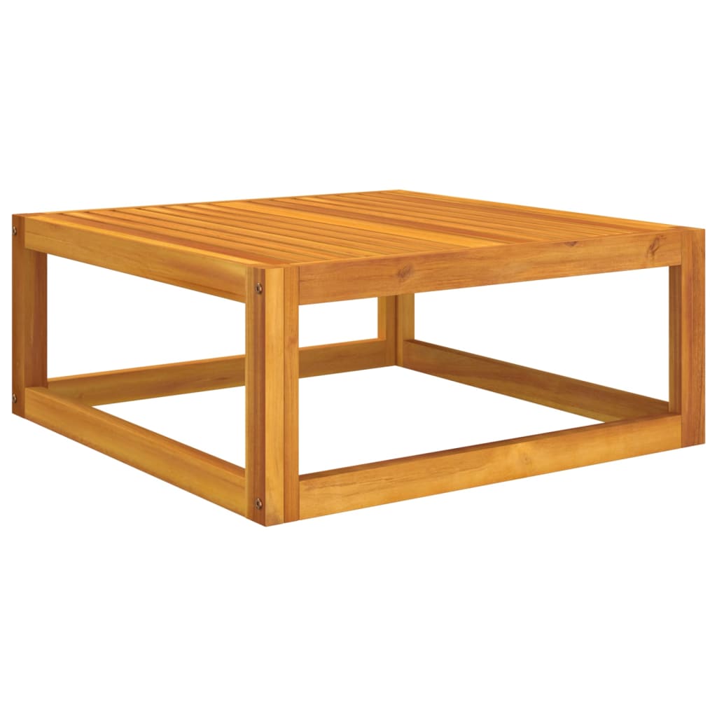 vidaXL Coffee Table 26.8"x26.8"x11.4" Solid Acacia Wood-3