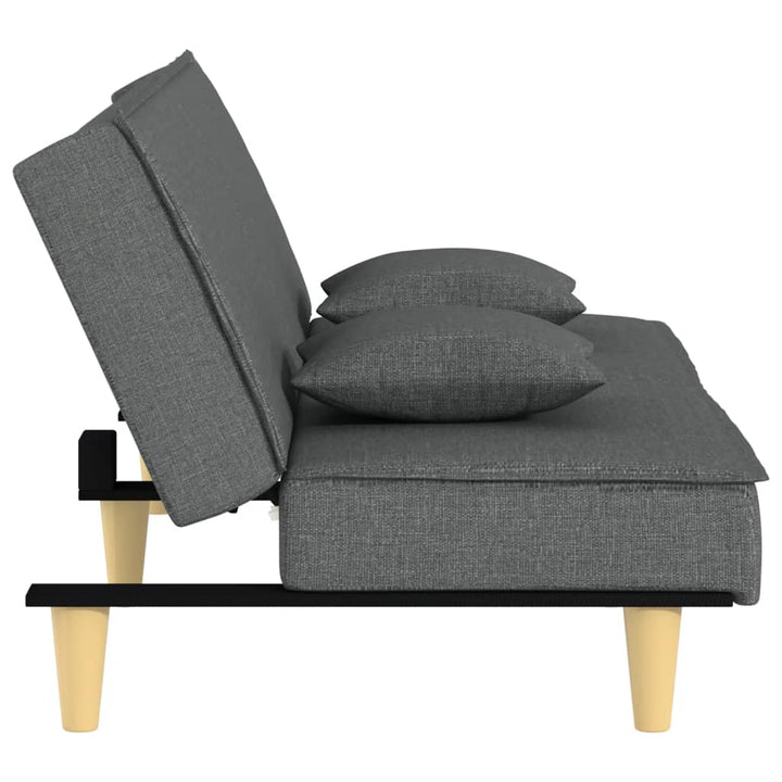 vidaXL Sofa Bed Modern Loveseat Sleeper Sofa Guest Bed with Pillows Fabric-7