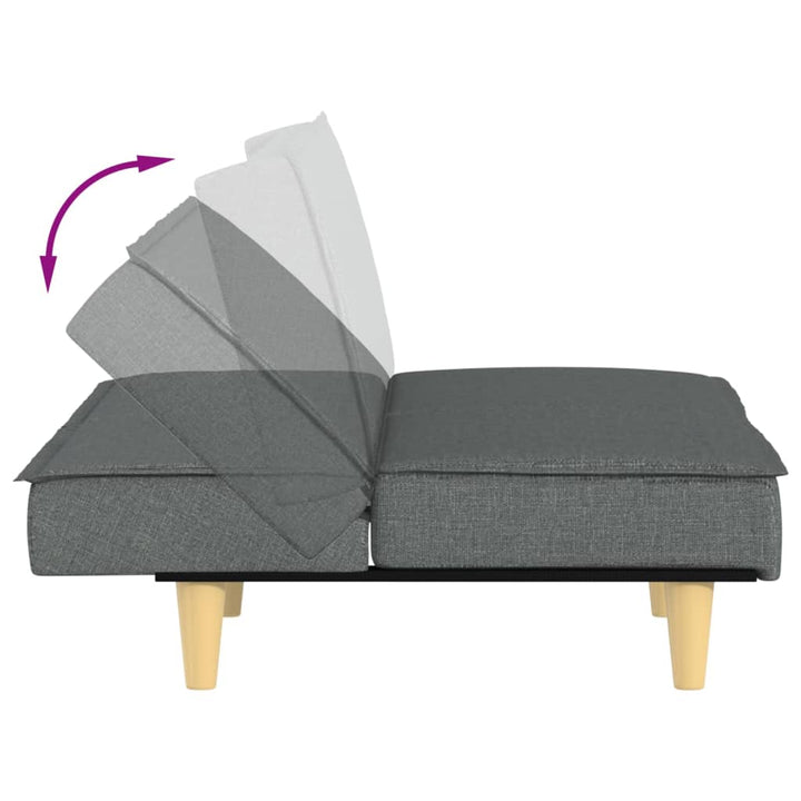 vidaXL Sofa Bed Modern Loveseat Sleeper Sofa Guest Bed with Pillows Fabric-10