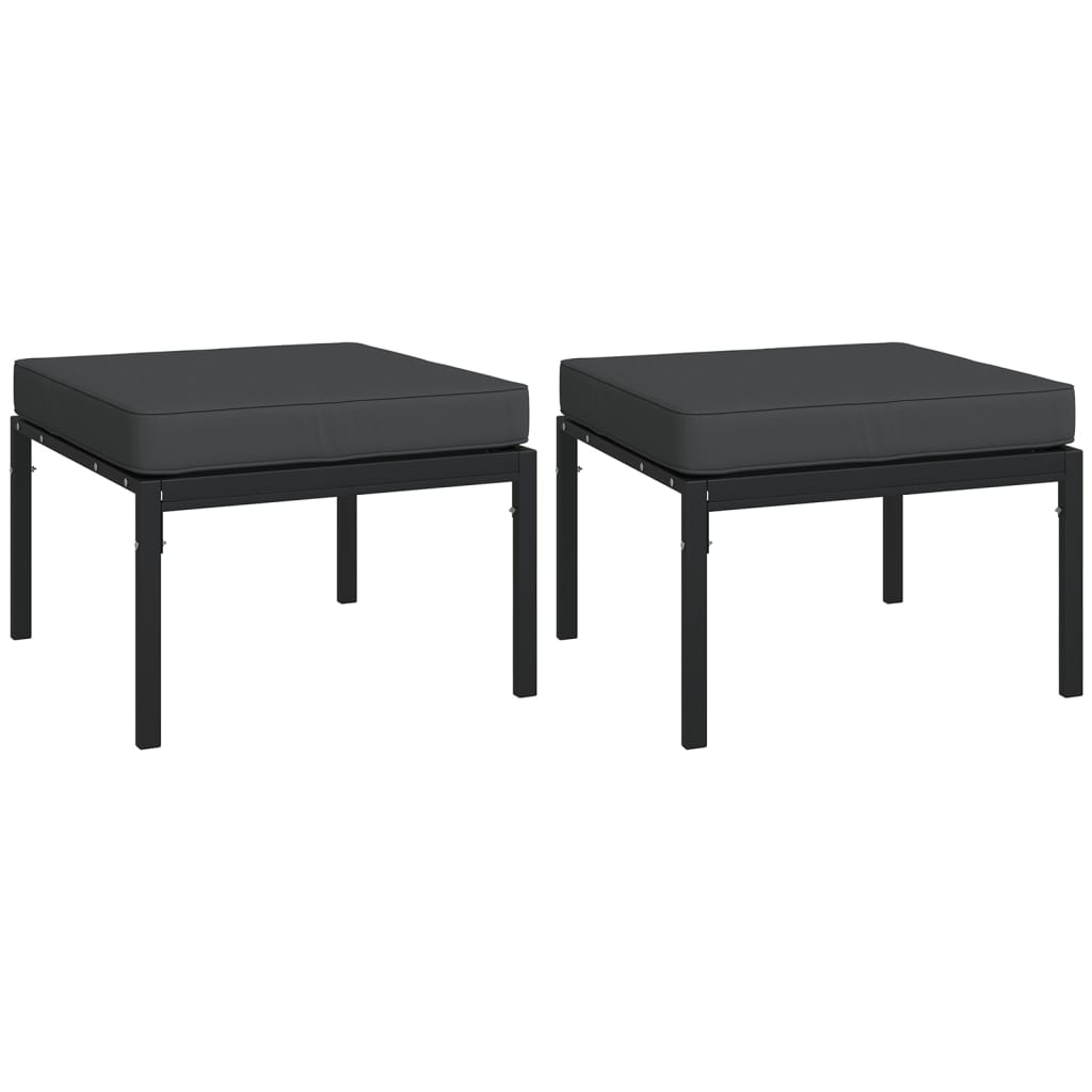 vidaXL Patio Furniture All-Weather Outdoor Metal Coffee Table for Garden Steel-2