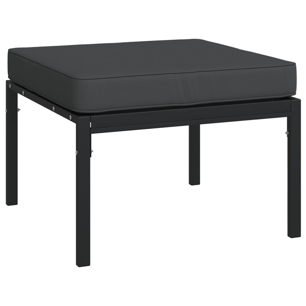 vidaXL Patio Furniture All-Weather Outdoor Metal Coffee Table for Garden Steel-10