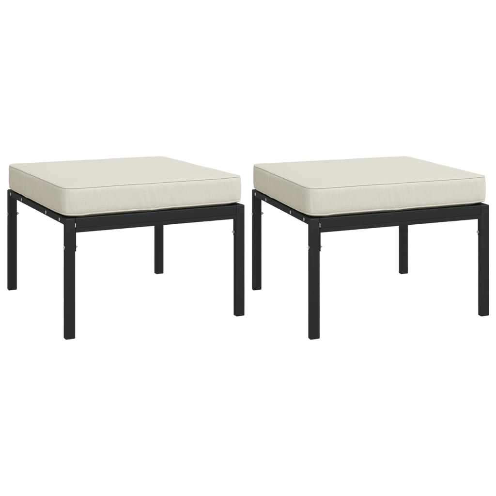 vidaXL Patio Furniture All-Weather Outdoor Metal Coffee Table for Garden Steel-4