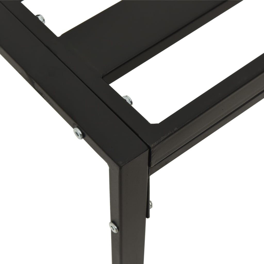vidaXL Patio Furniture All-Weather Outdoor Metal Coffee Table for Garden Steel-8