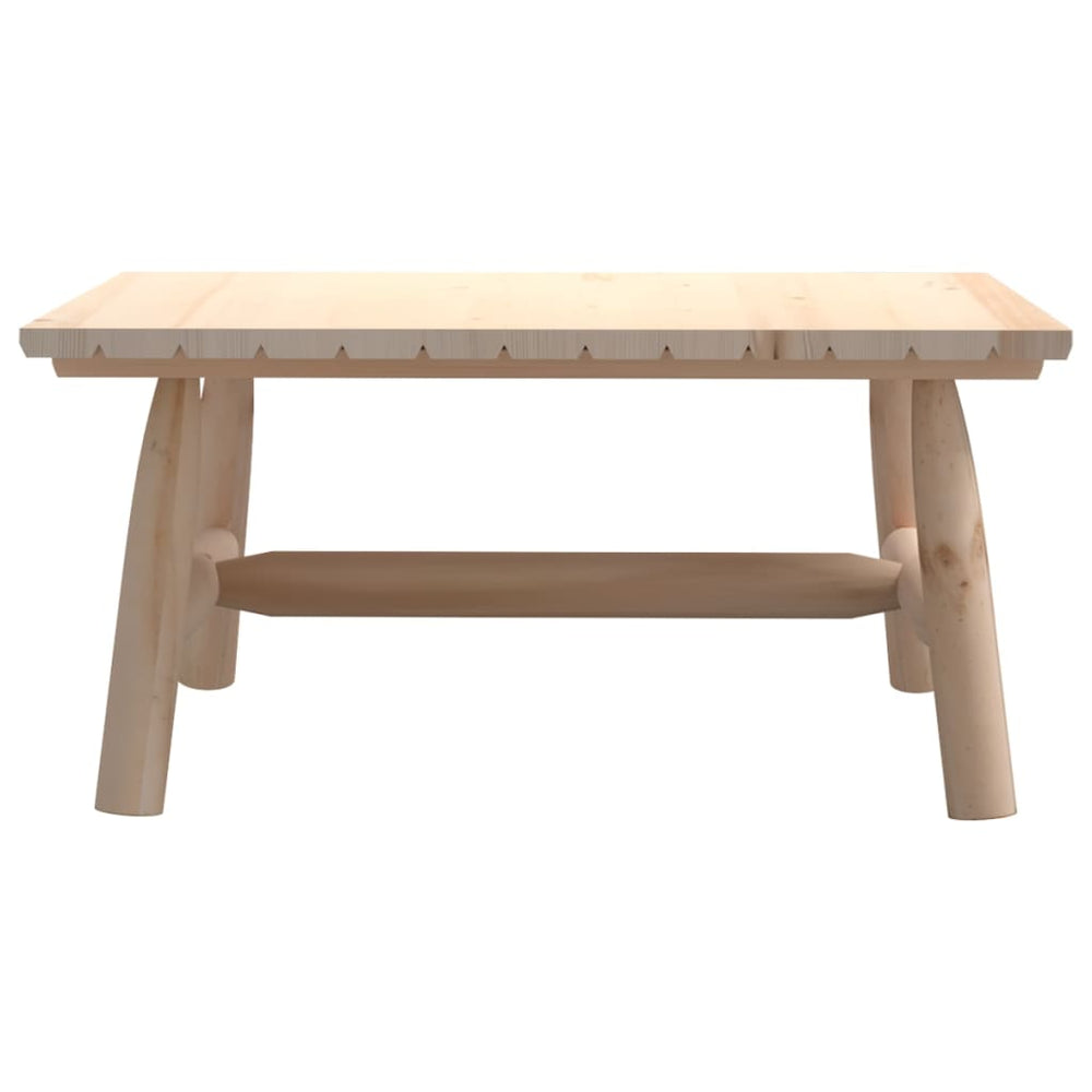 vidaXL Coffee Table 35.4"x19.7"x16.1" Solid Wood Spruce-1
