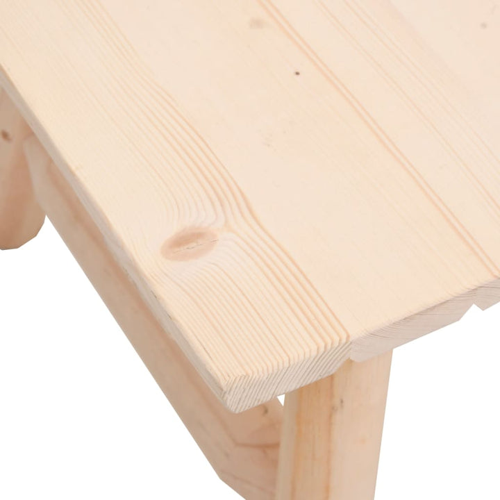 vidaXL Coffee Table 35.4"x19.7"x16.1" Solid Wood Spruce-3