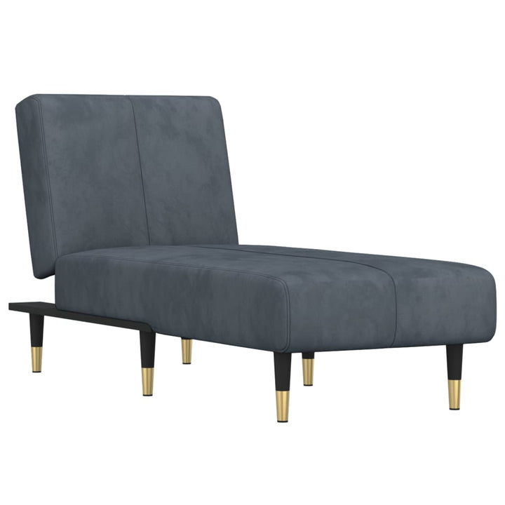 vidaXL Lounger Settee Lounge Sleeper Sofa Chair Bed Living Room Seating Velvet-11