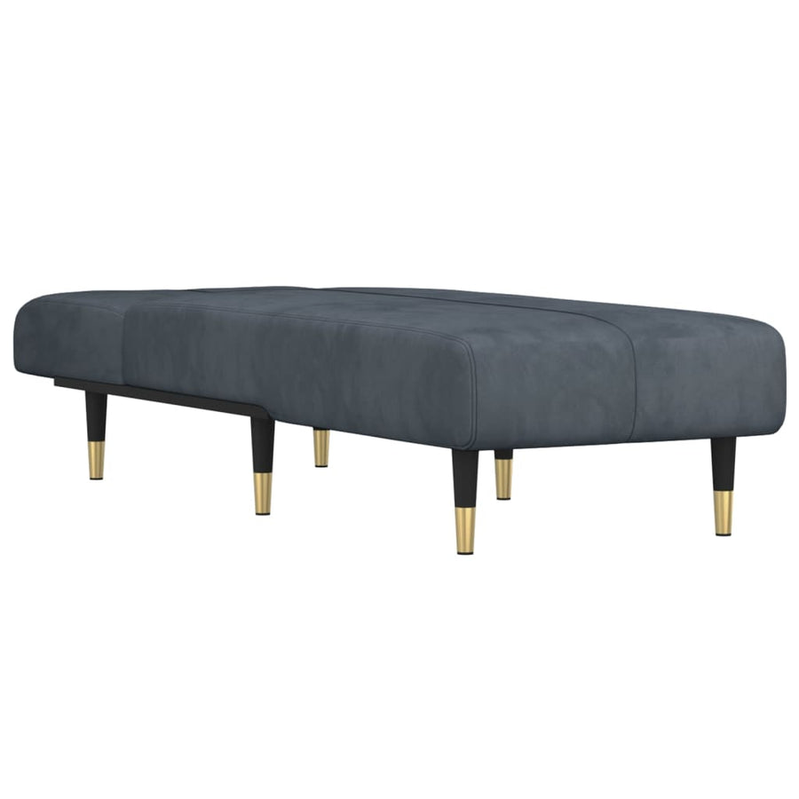 vidaXL Lounger Settee Lounge Sleeper Sofa Chair Bed Living Room Seating Velvet-0