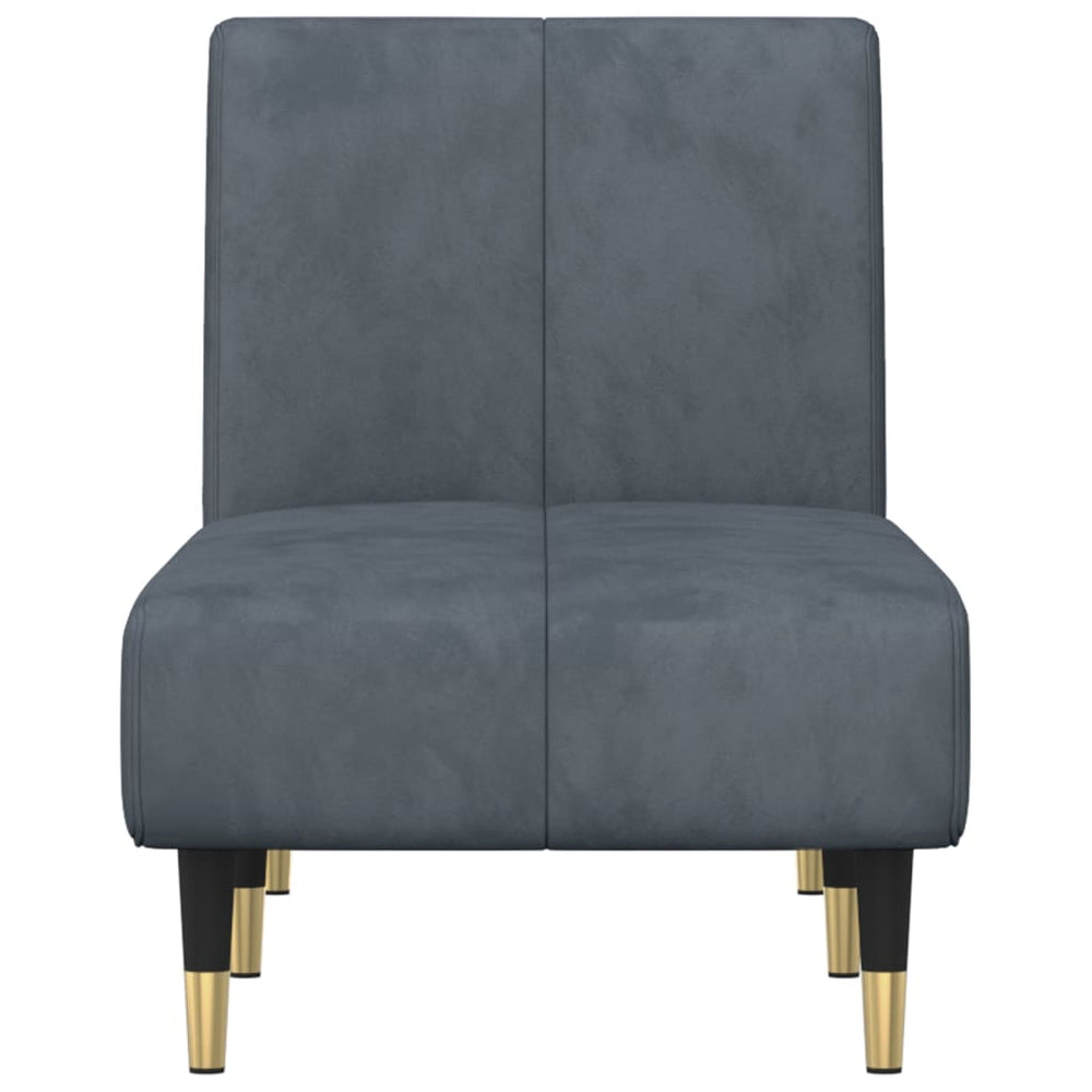 vidaXL Lounger Settee Lounge Sleeper Sofa Chair Bed Living Room Seating Velvet-1