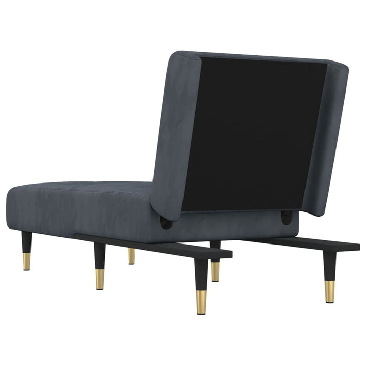 vidaXL Lounger Settee Lounge Sleeper Sofa Chair Bed Living Room Seating Velvet-2