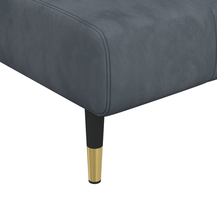 vidaXL Lounger Settee Lounge Sleeper Sofa Chair Bed Living Room Seating Velvet-4