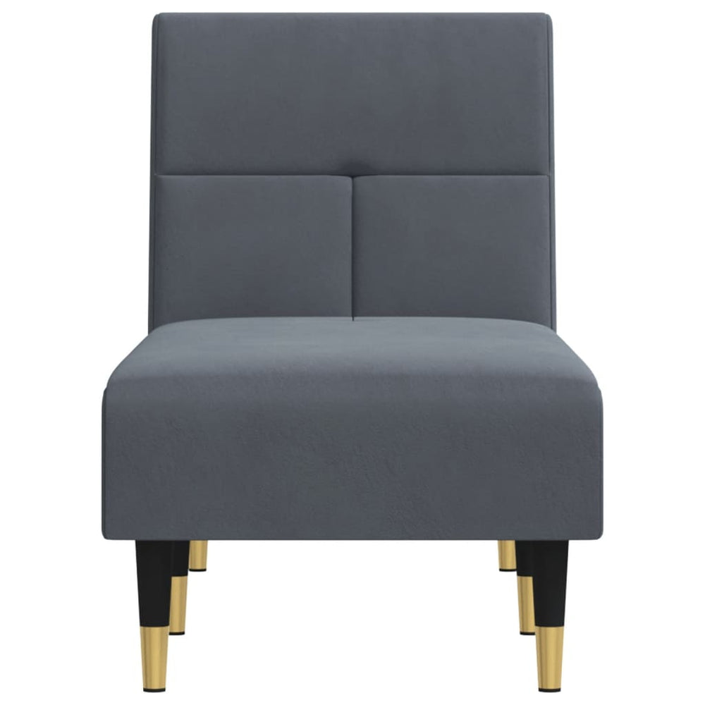 vidaXL Chaise Longue Reclining Chaise Sofa Chair for Living Room Office Velvet-1