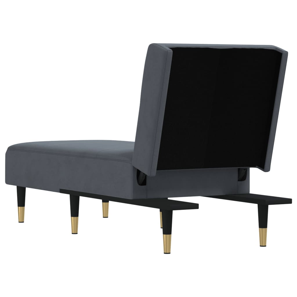 vidaXL Chaise Longue Reclining Chaise Sofa Chair for Living Room Office Velvet-2