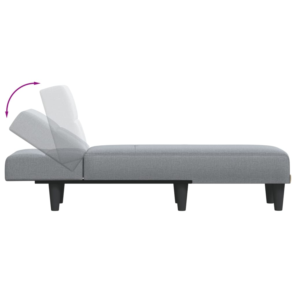 vidaXL Chaise Longue Chair Reclining Chaise Sofa for Living Room Office Velvet-4