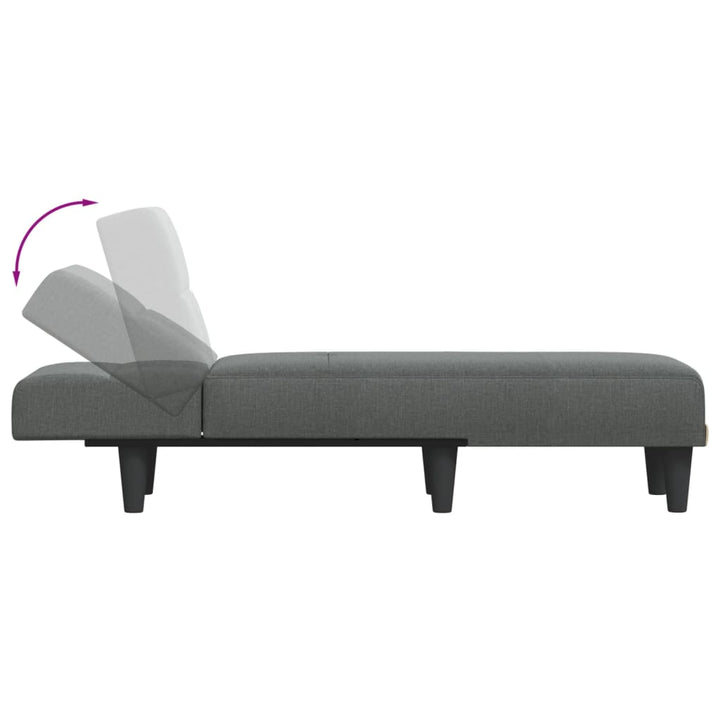 vidaXL Chaise Longue Chair Reclining Chaise Sofa for Living Room Office Velvet-17