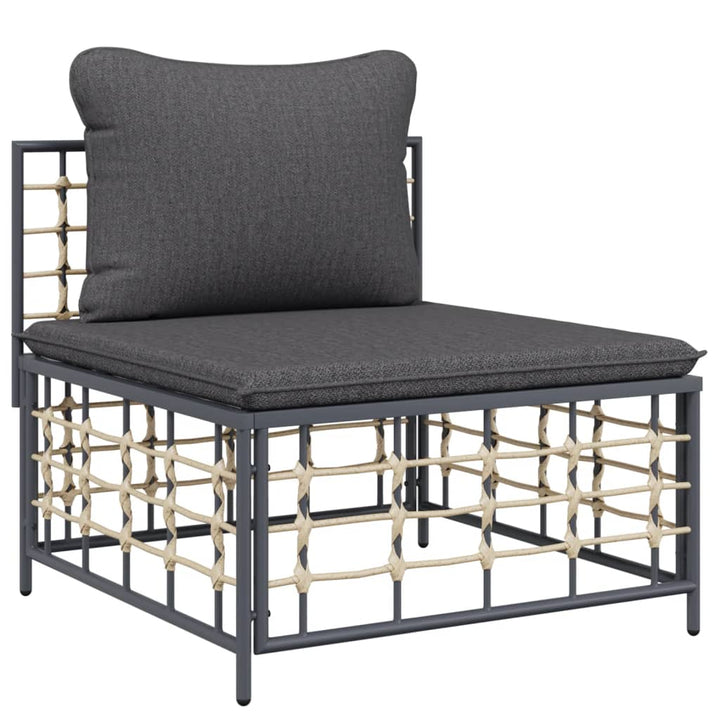 vidaXL Patio Furniture Set 10 Piece Sectional Sofa with Cushions Poly Rattan-2
