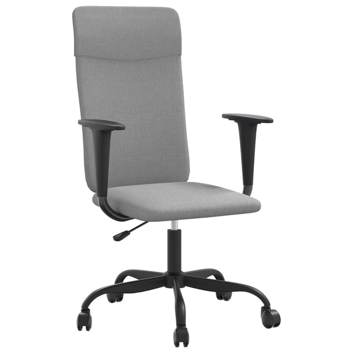 vidaXL Office Chair Rolling Office Computer Desk Chair with Armrest Fabric-8