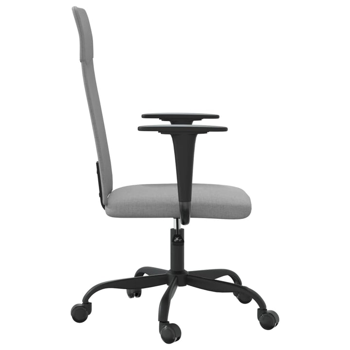 vidaXL Office Chair Rolling Office Computer Desk Chair with Armrest Fabric-11