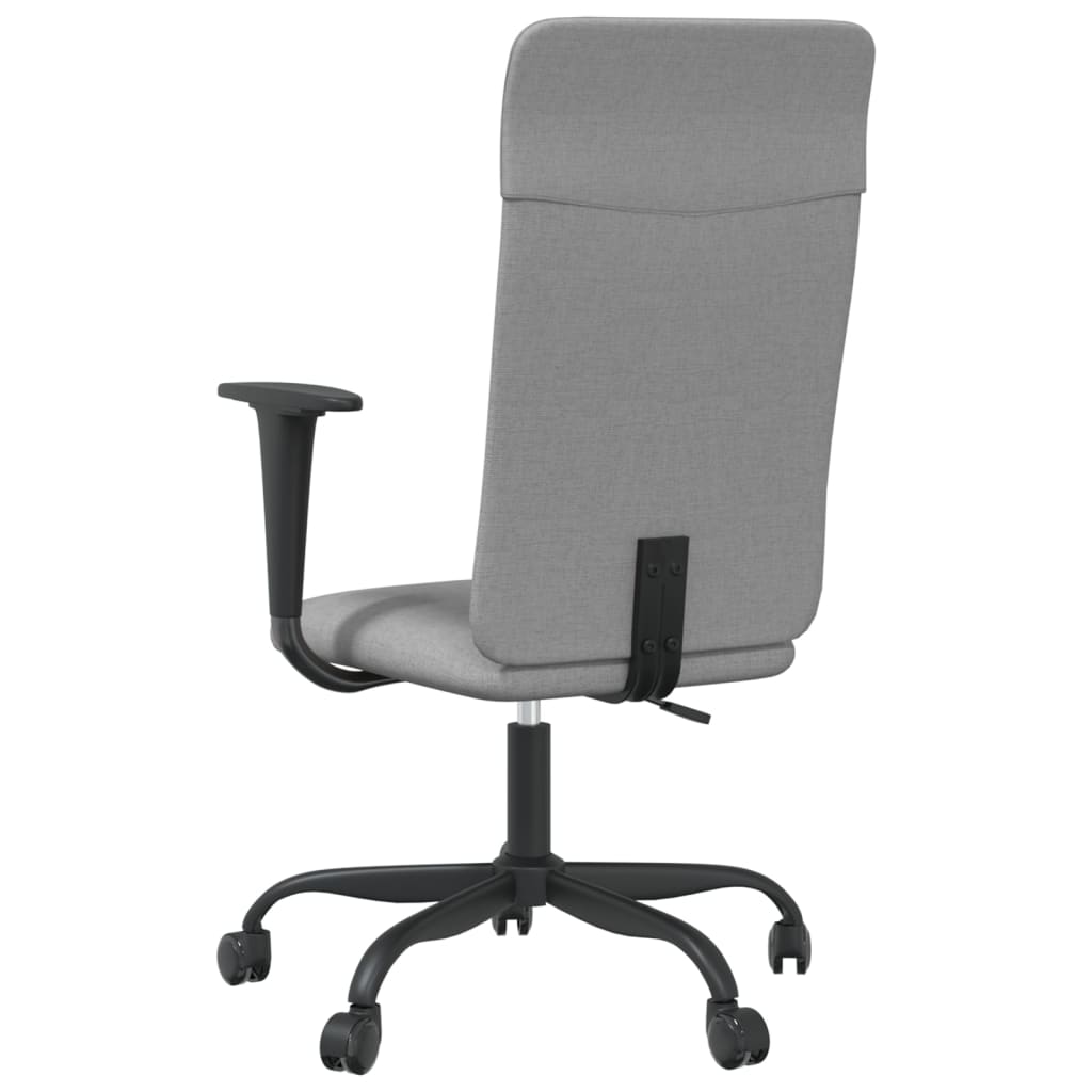 vidaXL Office Chair Rolling Office Computer Desk Chair with Armrest Fabric-12