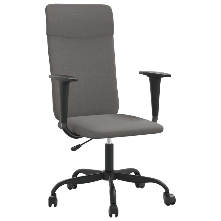vidaXL Office Chair Rolling Office Computer Desk Chair with Armrest Fabric-0
