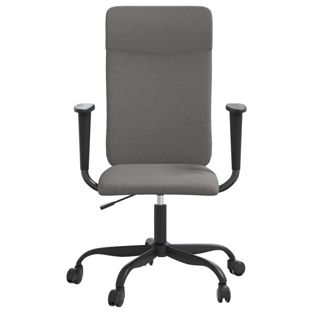 vidaXL Office Chair Rolling Office Computer Desk Chair with Armrest Fabric-3