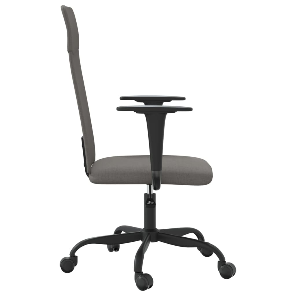 vidaXL Office Chair Rolling Office Computer Desk Chair with Armrest Fabric-4