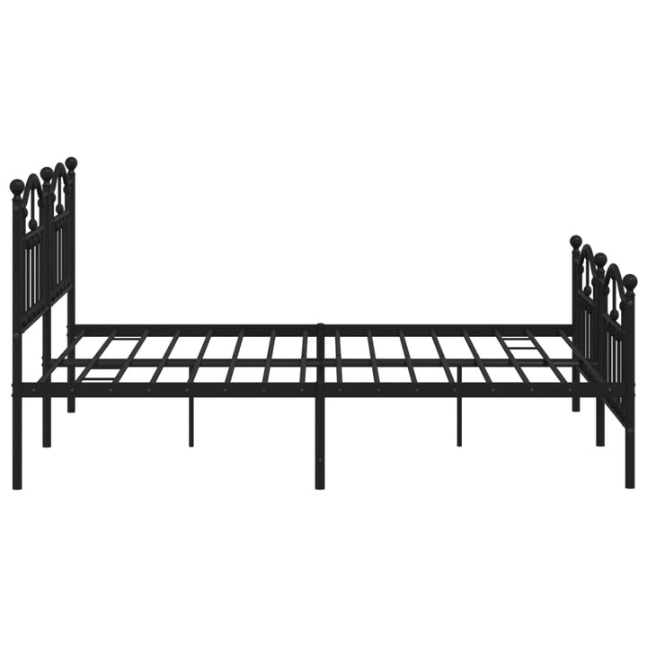 vidaXL Metal Bed Frame with Headboard&Footboard Black 72"x83.9" California King-4