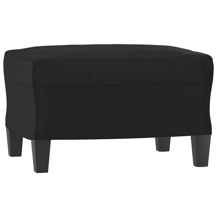 vidaXL 3 Piece Sofa Set with Pillows Black Faux Leather-3