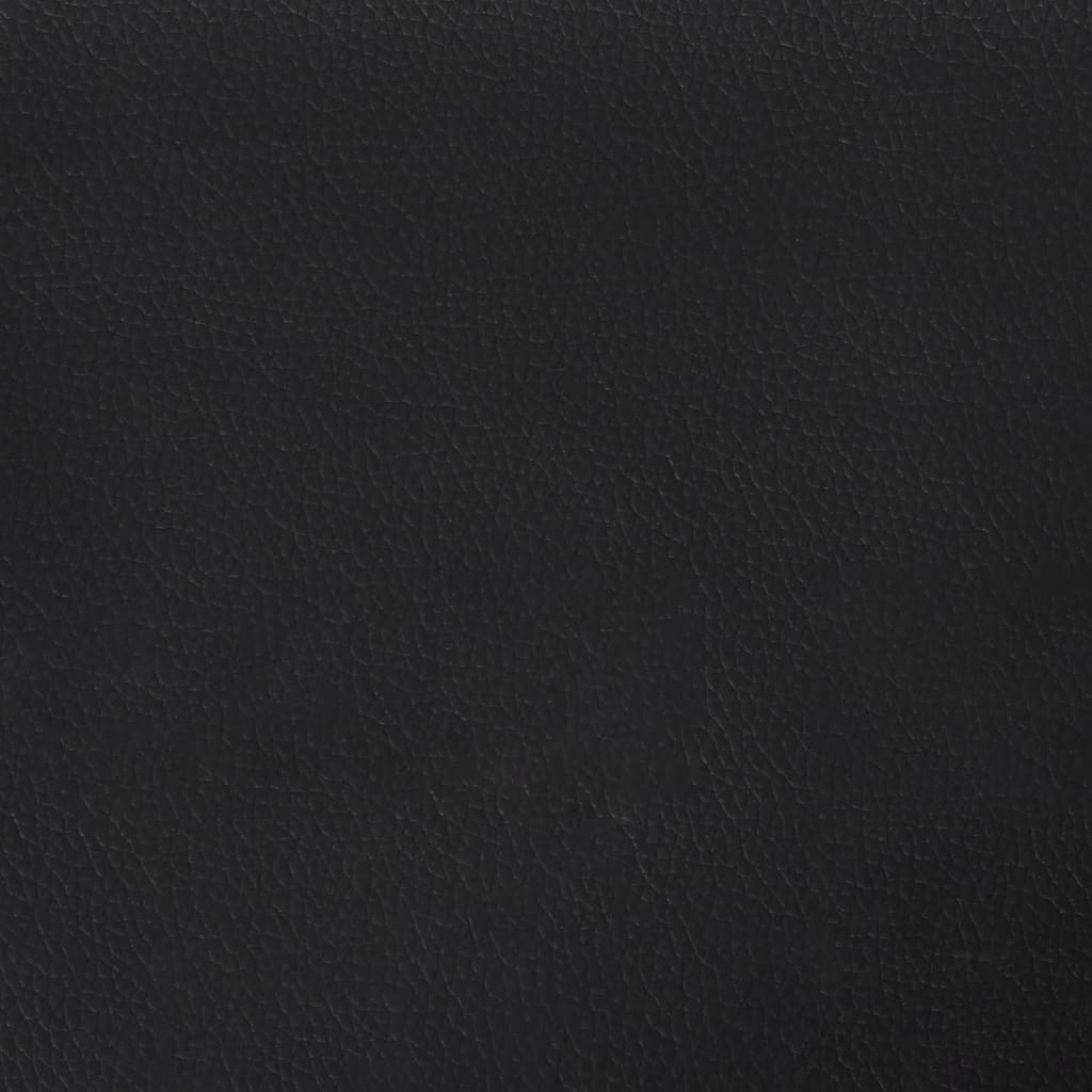 vidaXL 3 Piece Sofa Set with Pillows Black Faux Leather-7