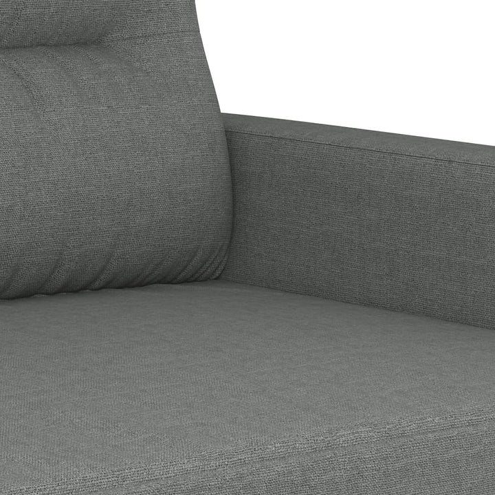 vidaXL 3 Piece Sofa Set with Cushions Dark Gray Fabric-4