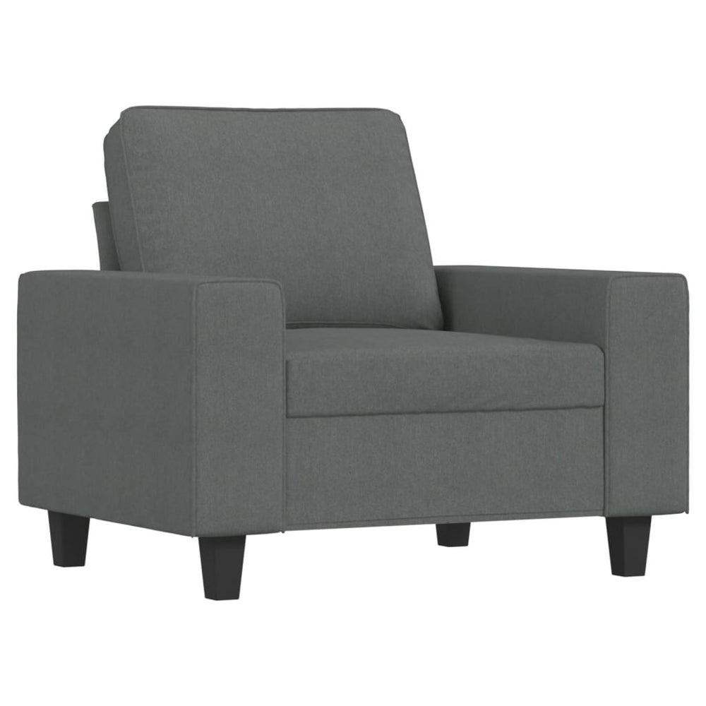 vidaXL 4 Piece Sofa Set Dark Gray Fabric-1