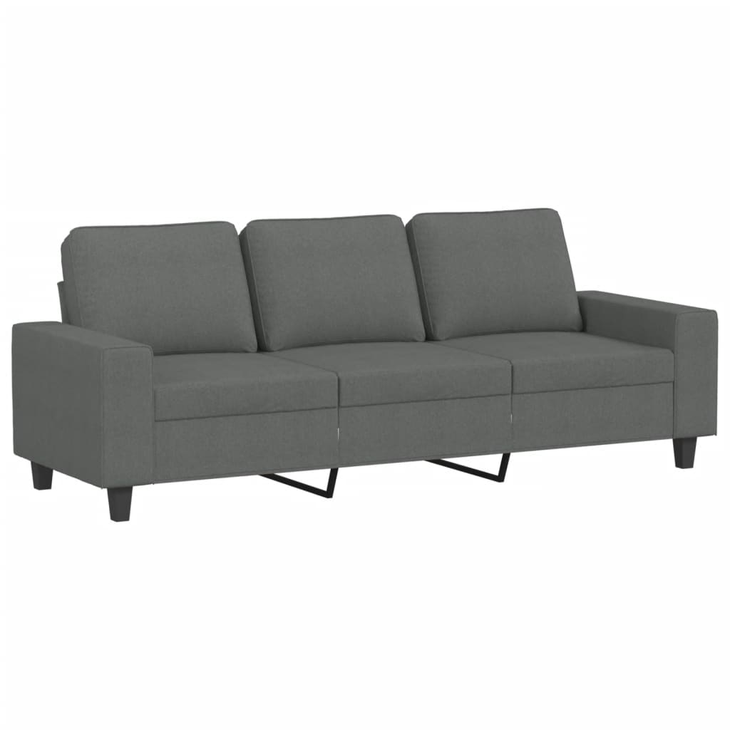 vidaXL 4 Piece Sofa Set Dark Gray Fabric-3