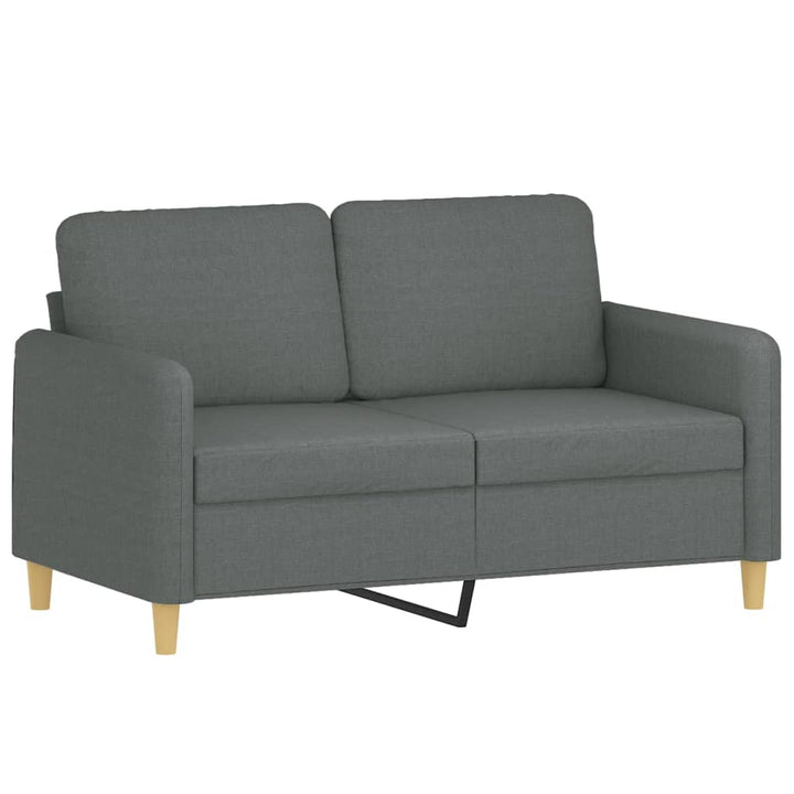 vidaXL 4 Piece Sofa Set with Cushions Dark Gray Fabric-2