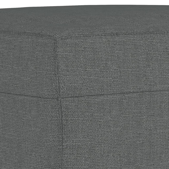 vidaXL 3 Piece Sofa Set with Pillows Dark Gray Fabric-6