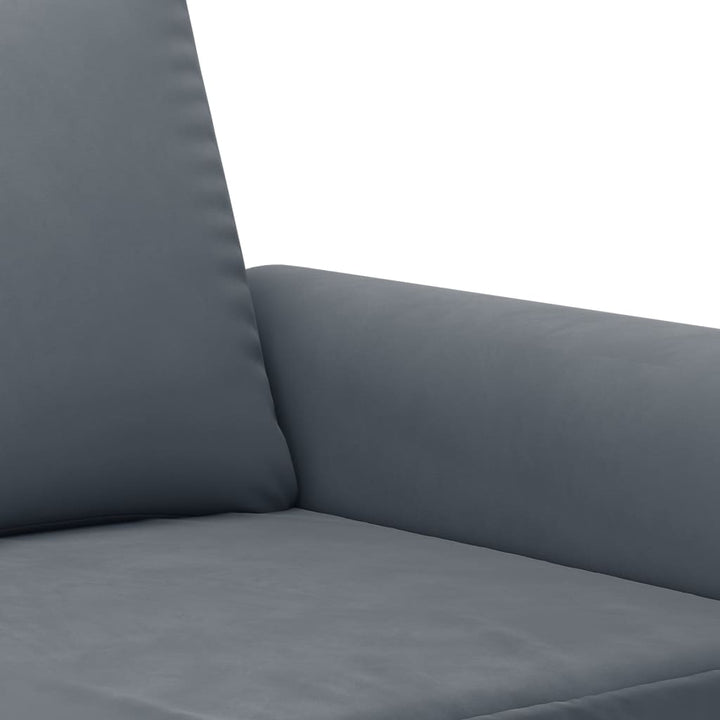 vidaXL 3 Piece Sofa Set with Cushions Dark Gray Velvet-4