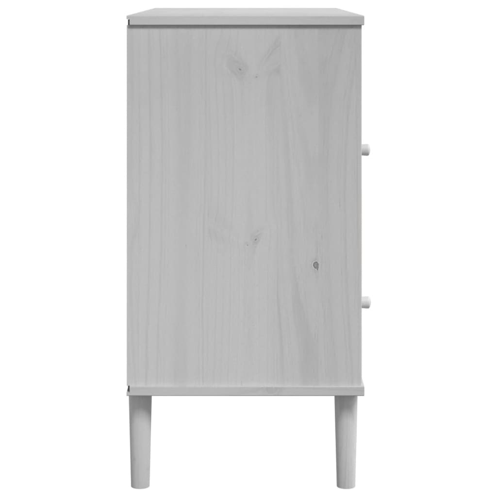 vidaXL Sideboard Buffet Storage Cabinet SENJA Rattan Look Solid Wood Pine-5