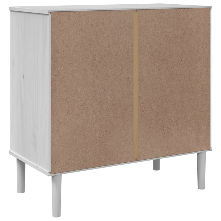 vidaXL Sideboard Buffet Storage Cabinet SENJA Rattan Look Solid Wood Pine-6