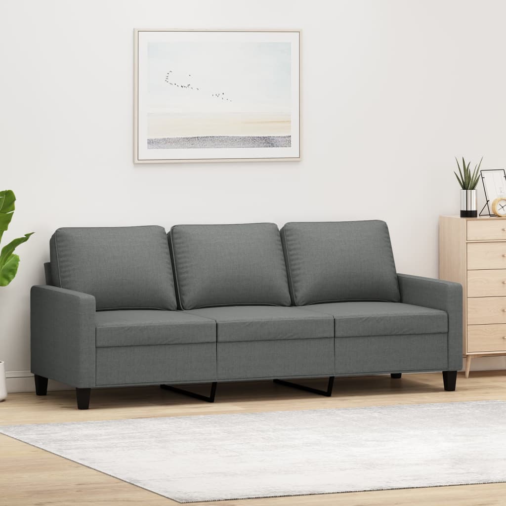 vidaXL Sofa Chair Upholstered Accent Armchair Sofa Comfort Dark Gray Fabric-8