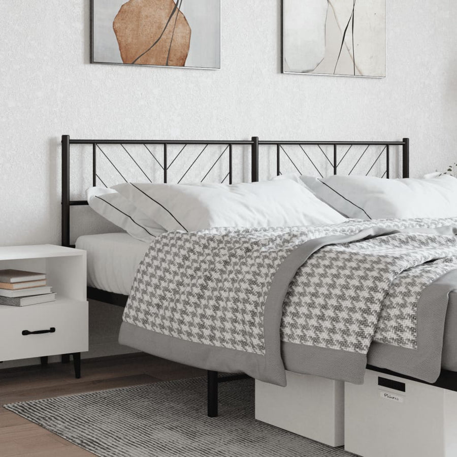 vidaXL Headboard Metal Bed Header with Back Support for Bedroom Furniture-0