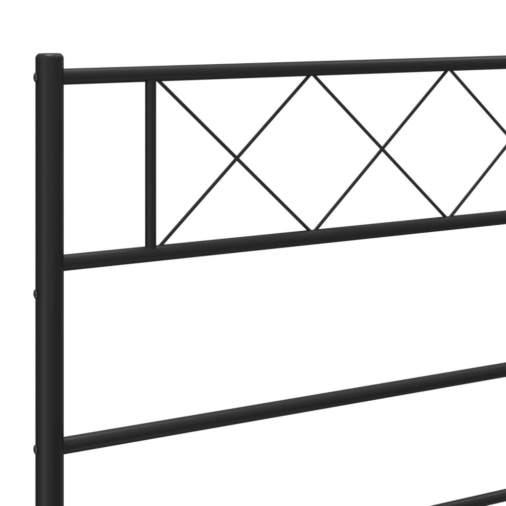 vidaXL Metal Bed Frame with Headboard and Footboard Black 39.4"x74.8" Twin-6