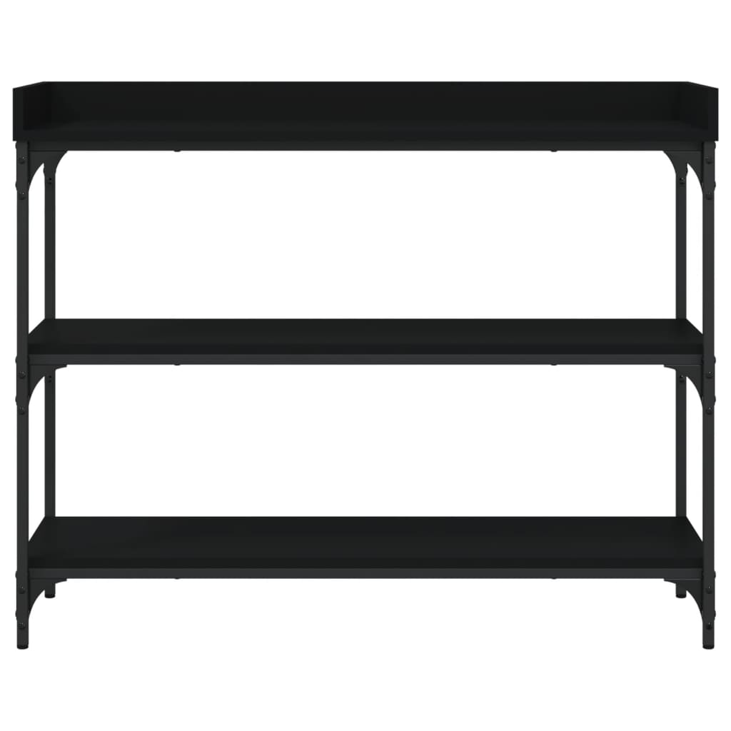 vidaXL Console Table with Shelves Black 39.4""x11.8""x31.5""-2