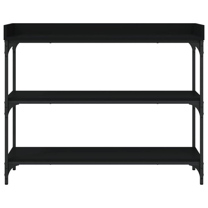 vidaXL Console Table with Shelves Black 39.4""x11.8""x31.5""-2