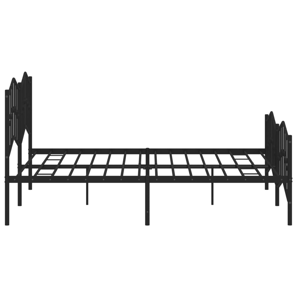 vidaXL Metal Bed Frame with Headboard&Footboard Black 72"x83.9" California King-4