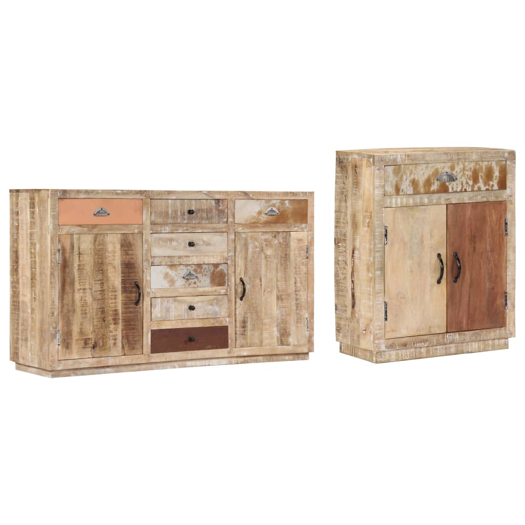 vidaXL Sideboard Buffet Storage Side Cabinet for Living Room Solid Wood Mango-2
