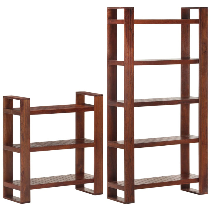 vidaXL Bookshelf Book Cabinet Wall Bookcase Standing Shelves Solid Wood Acacia-4