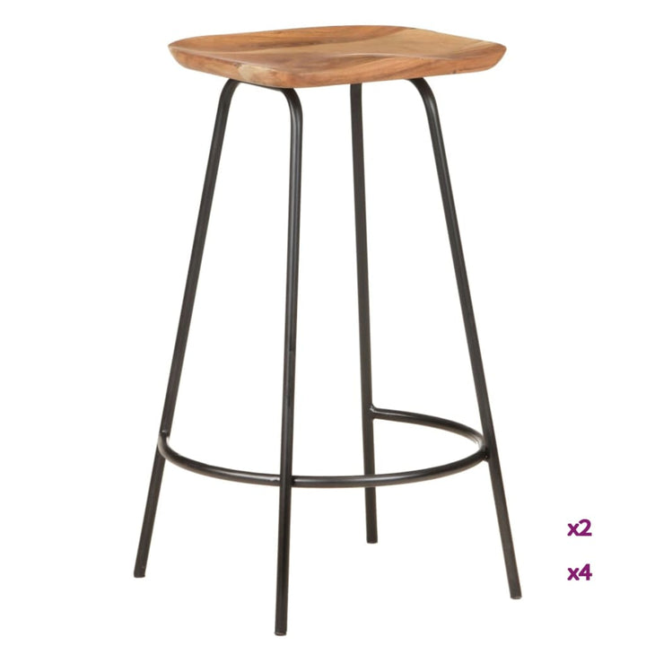 vidaXL Bar Stool Bar Seat Counter Height Stool for Pub Kitchen Solid Wood-14