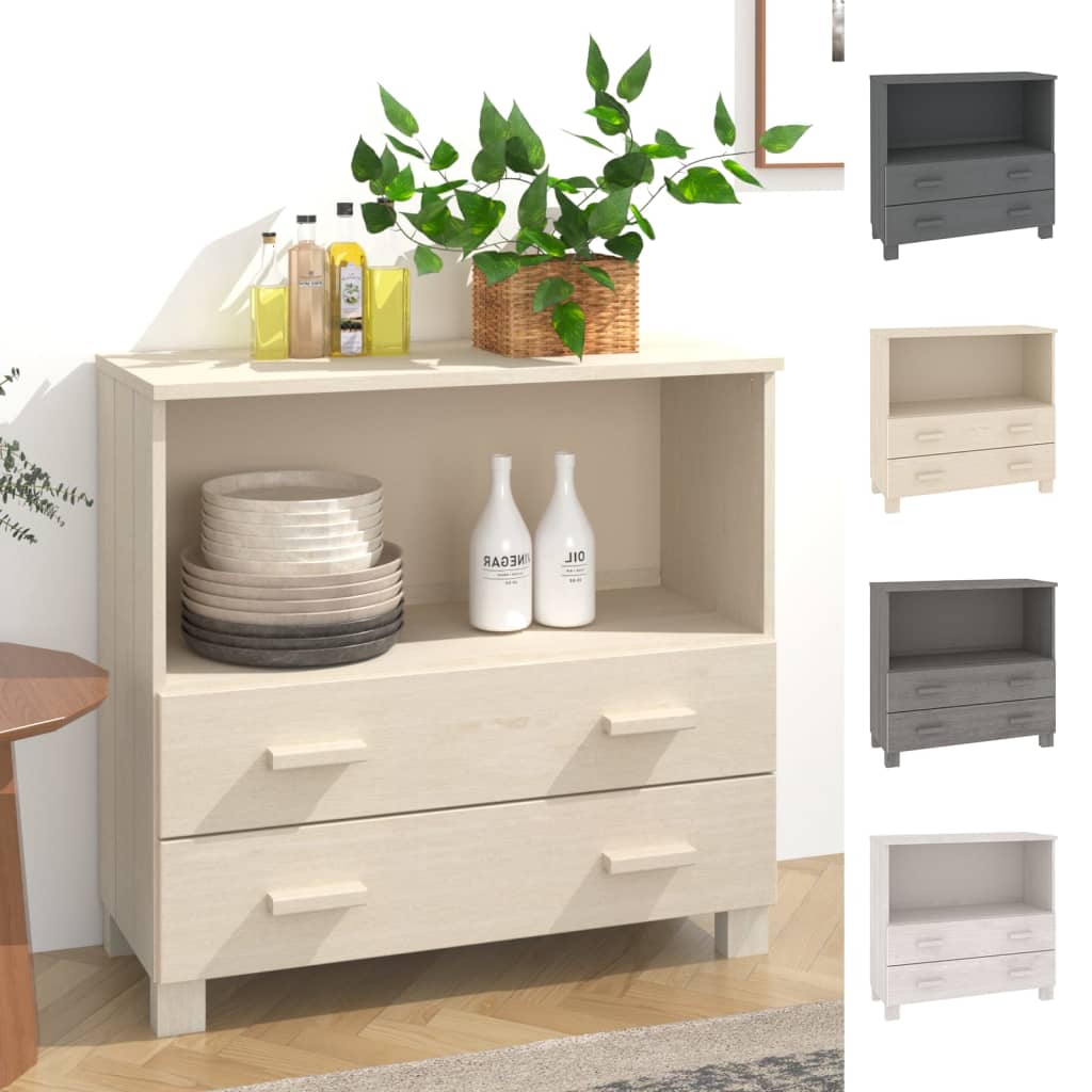 vidaXL Sideboard Buffet Console Cabinet for Bedroom HAMAR Solid Wood Pine-12