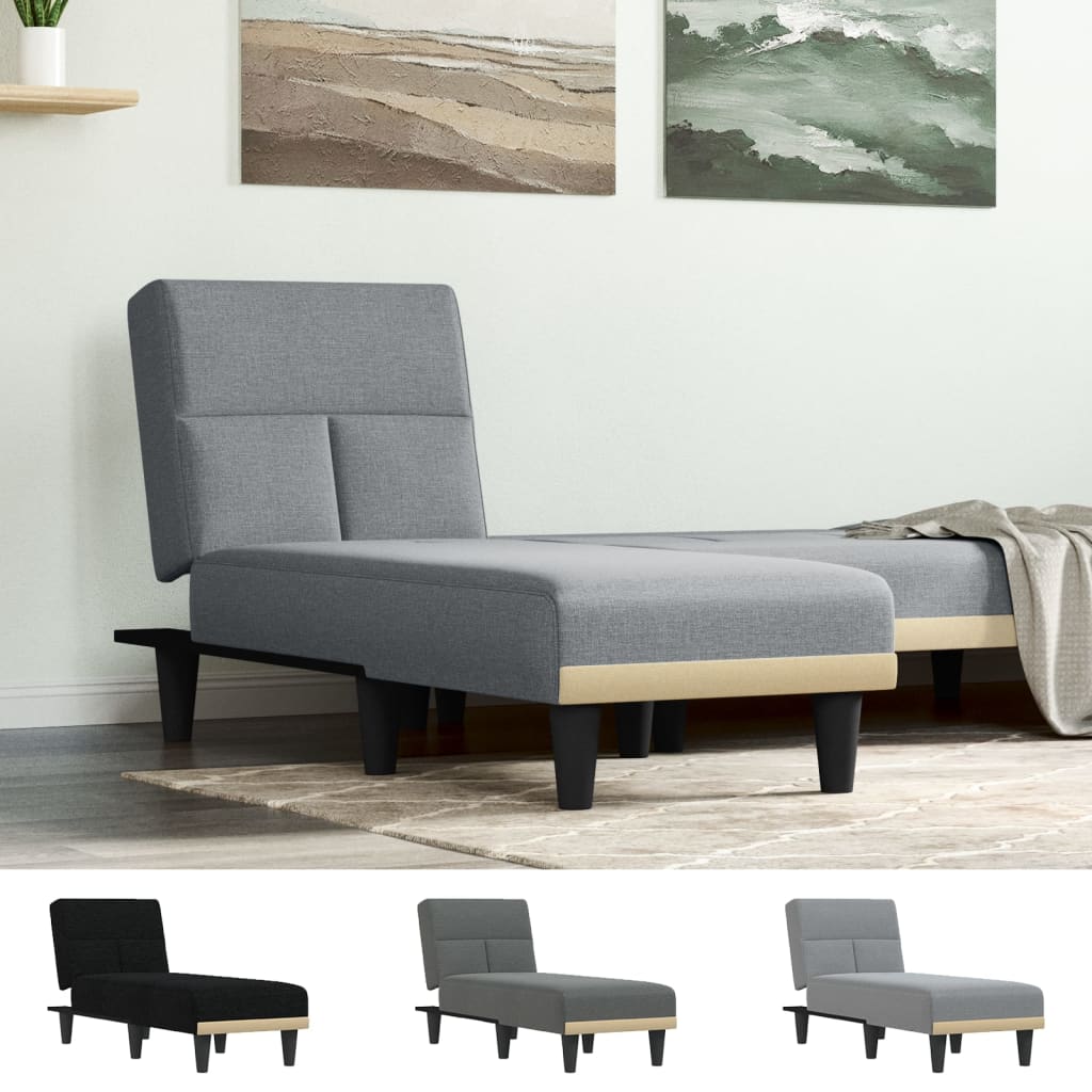 vidaXL Chaise Longue Chair Reclining Chaise Sofa for Living Room Office Velvet-7